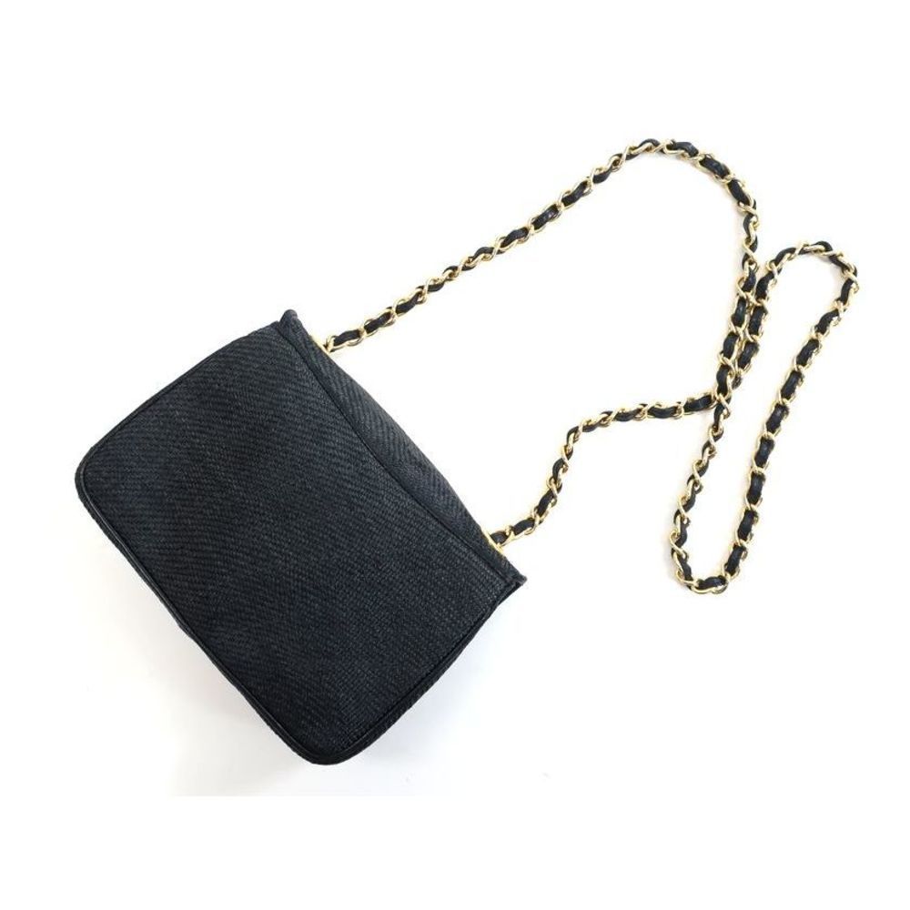 Chanel Piping Chain Shoulder Leather Navy Shoulder Bag - Picture 2 of 6